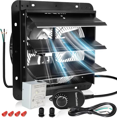 Miniatura 11 de Criditpid Ventilador Extractor de Pared con Persiana de 7 Pulgadas, Ventilador Extractor de Cocina con Interruptor de Encendido/Apagado para Ático