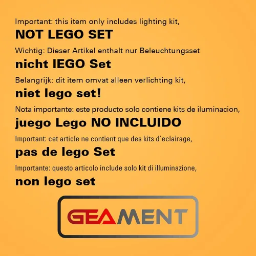 Miniatura 2 de GEAMENT Kit de luces LED versión mejorada para Technic Bugatti Chiron – Compatible con el modelo de construcción de autos de carreras Lego 42083