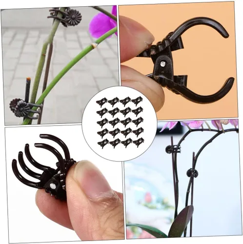 Miniatura 8 de 150 clips de orquídea de jardín, prácticos clips de soporte para plantas para asegurar tallos y enredaderas, protegen las orquídeas de daños por