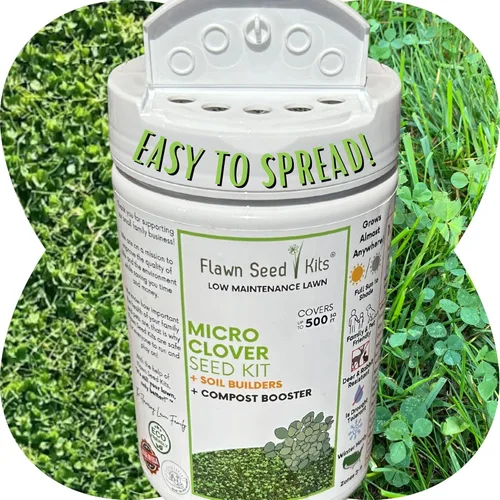 Miniatura 12 de Flawn Seed Kits Kit de semillas de micro trébol, 250 pies cuadrados, agitador de fácil propagación, bajo mantenimiento, cubierta de suelo, apto