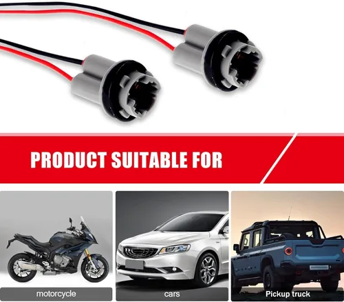 Miniatura 3 de 2 piezas T15 arnés de enchufe de coleta, T10 T13 T15 bombilla de coche arnés de cableado conector de enchufe para bombillas, luces de señal de giro