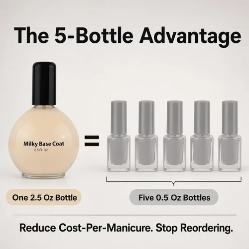 Miniatura 2 de PRONAIL - Capa base lechosa para esmalte de uñas, 2.5 onzas, fuerza profesional, larga duración, manicura y pedicura, fortalecedor de uñas
