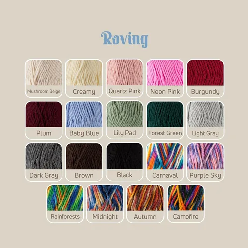 Miniatura 3 de Sensy Roving - Ovillo de lana multicolor, 3.5 onzas, 132 yardas, calibre 5, voluminoso (otoño)