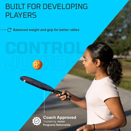 Miniatura 6 de PicklePro Junior - Juego de 6 paletas de pickleball probadas en laboratorio con 2 paletas junior, 4 bolas y bolsa, cara de fibra de vidrio aprobada