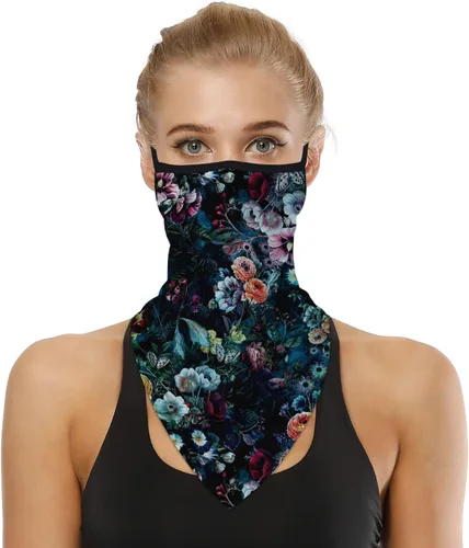 Miniatura 26 de YAYOUREL Polaina para el cuello, bandanas para hombres y mujeres, cubierta de bufanda para la cara con rayos UV, con agujero para las orejas