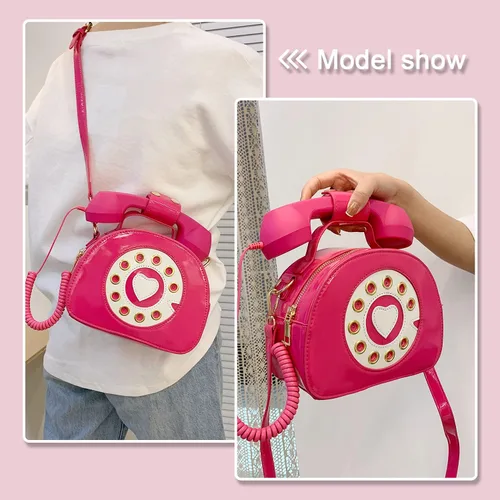 Miniatura 51 de Oweisong Divertido bolso de teléfono para mujer, bolso cruzado de hombro con asa superior para teléfono