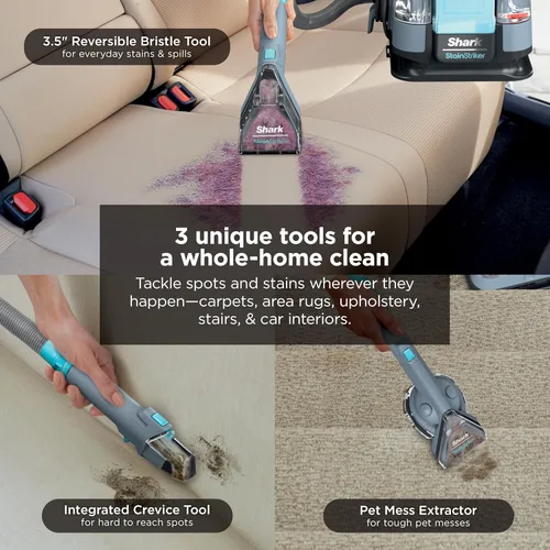 Miniatura 6 de Shark StainStriker - Limpiador portátil para alfombras, tapicería y alfombras de área, herramienta XL de regalo y solución de limpieza