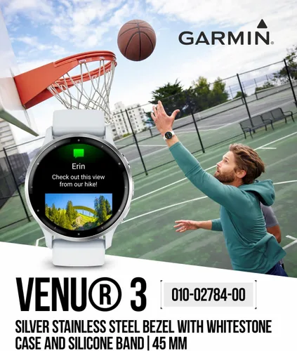 Miniatura 2 de Reloj inteligente Garmin Venu 3 GPS con pantalla AMOLED de 45 mm, características avanzadas de salud y fitness, hasta 14 días de batería, modo