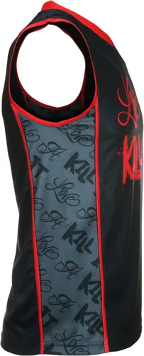 Miniatura 4 de 5% Nutrition Rich Piana Love It Kill It - Camiseta de baloncesto roja y negra