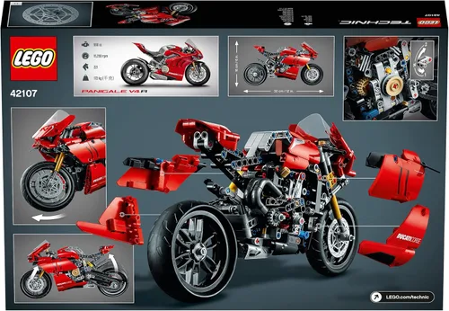 Miniatura 8 de LEGO 42107 Technic Ducati Panigale V4 R - Kit de construcción de modelos coleccionables con caja de cambios y suspensión de trabajo, idea de regalo