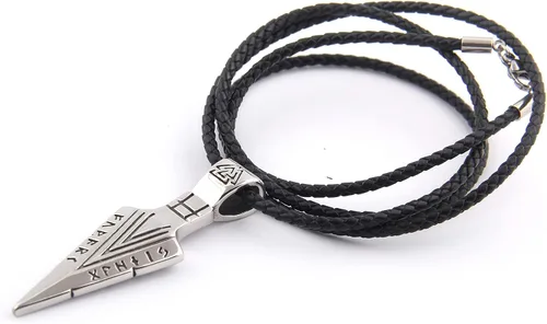 Miniatura 5 de BAVIPOWER Collar con colgante de cabeza de lanza de Gungnir de Odín de acero inoxidable 316L nórdico escandinavo vikingo joyería para hombre