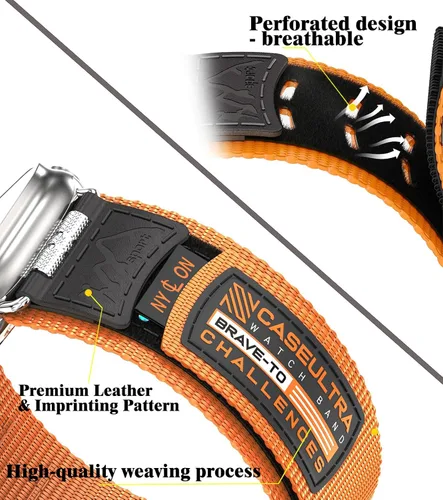 Miniatura 3 de Correa deportiva de nailon compatible con Apple Watch Band Ultra (1.732 pulgadas) Series 7/8 (1.772 pulgadas/1.614 pulgadas), Series 6/5/4/SE
