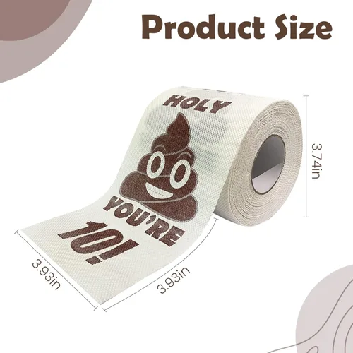 Miniatura 3 de Regalos de feliz cumpleaños número 10, rollo de papel higiénico divertido de 3 capas, papel higiénico impreso Holy Poop You're 10, regalo de bromas