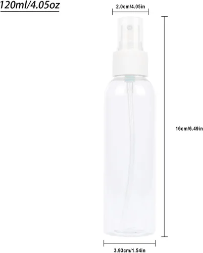 Miniatura 2 de TRENDBOX Paquete de 6 botellas vacías de plástico transparente de niebla fina (paquete de 0.2 – 4.1 fl oz)