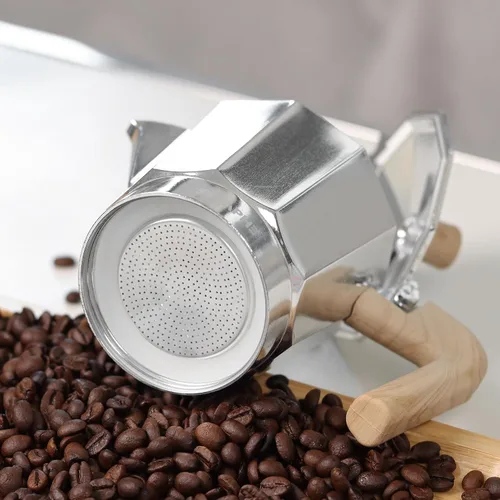 Miniatura 2 de Sivaphe 3 tazas Moka Pot piezas de repuesto infusor para estufa italiana de aluminio, cafetera expreso, 1 filtro y 3 sellos de junta de silicona
