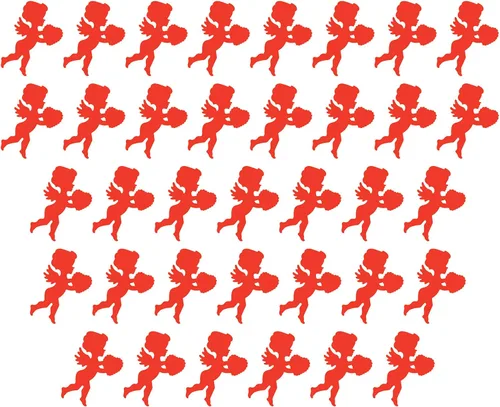 Miniatura 12 de Beistle Papel Cupido Rojo Surtido Siluetas Decoración, 6 unidades, Paquete de 1