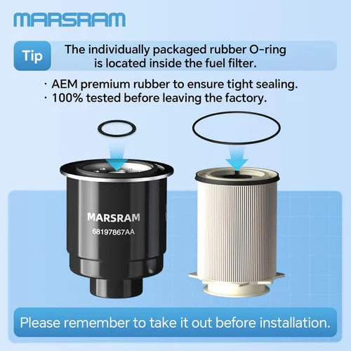 Miniatura 5 de Marsram Juego de separadores de agua de filtro de combustible Compatible con Dodge Ram 2500 3500 4500 5500 6.7L Cummins Diesel Turbo Motores 2013