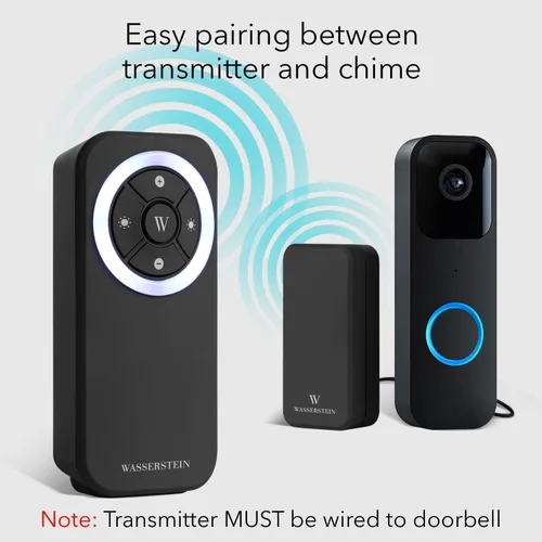 Miniatura 2 de Wasserstein Timbre de timbre – Compatible con el timbre Blink Video Doorbell (paquete de 1, negro)
