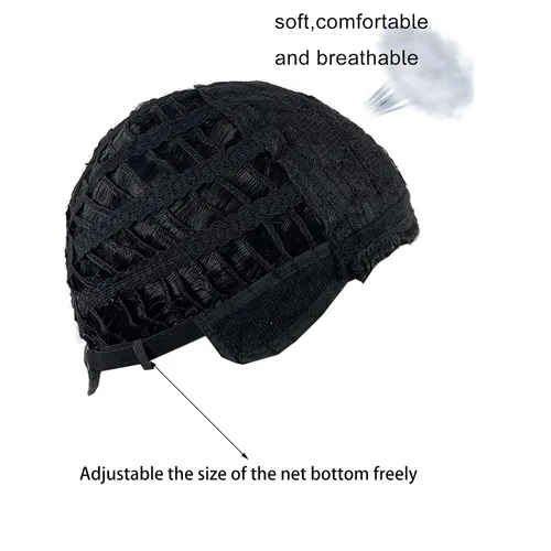 Miniatura 6 de Pelucas largas negras para mujer, pelucas negras con flequillo, peluca sintética de longitud al hombro en capas para fiestas diarias (20 pulgadas)