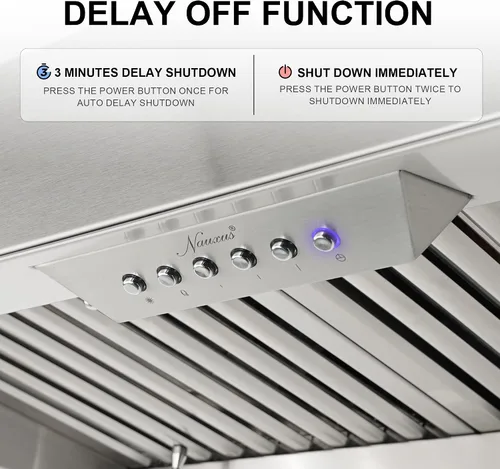 Miniatura 5 de Akicon Inserto de campana extractora de 30 pulgadas con sensor de calentador, campana de ventilación de cocina integrada de 600 CFM con 4