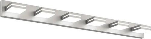 Miniatura 34 de SineRise - Lámpara LED para tocador de baño - Moderna lámpara de acrílico con acabado cromado para iluminación de pared sobre el espejo - 2 luces