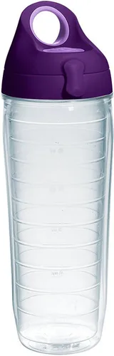 Miniatura 90 de Taza de viaje Tervis de doble pared transparente y colorida con tapa fabricada en Estados Unidos mantiene las bebidas frías y calientes, 24 onzas