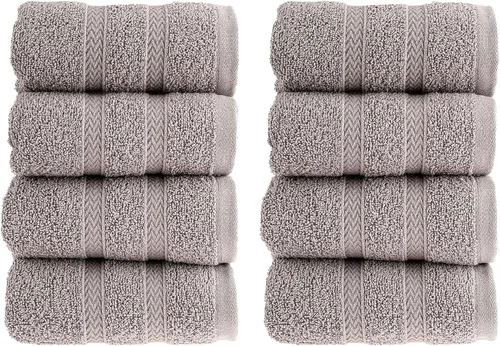 Miniatura 51 de HALLEY Paquete de 4 toallas de mano turcas de alta calidad (4 piezas) de 650 GSM, altamente absorbentes, súper suaves, 100% algodón, 4 toallas