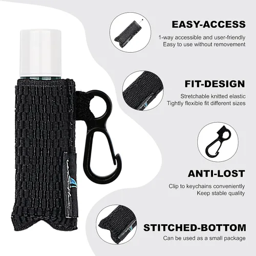 Miniatura 2 de QIANHAI Llavero Mangas para lápiz labial, bolsa de clip para lápiz labial, funda elástica para bálsamo labial, soporte elástico, accesorios