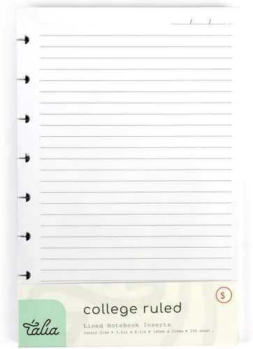 Miniatura 48 de Talia - Repuestos para cuaderno de espiral (páginas punteadas, Junior (5.5 x 8.5 pulgadas))