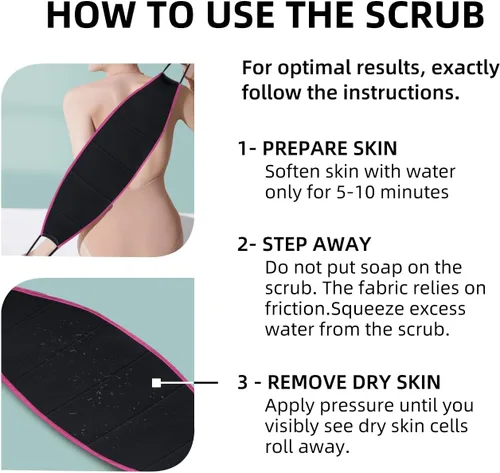 Miniatura 7 de Exfoliante profundo para la espalda, exfoliante de espalda para baño y ducha, herramienta exfoliante corporal, cuidado de la piel para mujeres