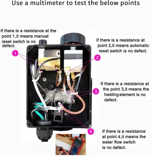 Miniatura 5 de Tina de Hidromasaje LX H20-Rs1 Termostato 110V 2kW con Termostato de Temperatura Ajustable para Algunas Tinas de Hidromasaje, Piscina Pequeña