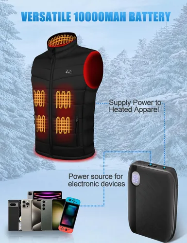 Miniatura 4 de Updated Lightweight Heated Vest for Men - Rechargeable Heating Vest with Large Capacity Battery Pack