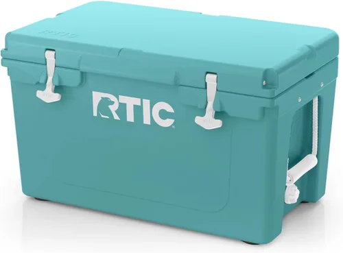 RTIC - Hielera ultra resistente portátil de 65 cuartos de galón, tipo baúl, con aislamiento, para playa, bebidas, camping, picnic, pesca, barco,