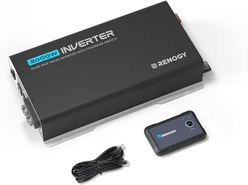Miniatura 12 de Renogy Inversor P2 de onda sinusoidal pura de 2000W, convertidor de 12V CC a 110V CA, inversores de energía solar fuera de la red para vehículos