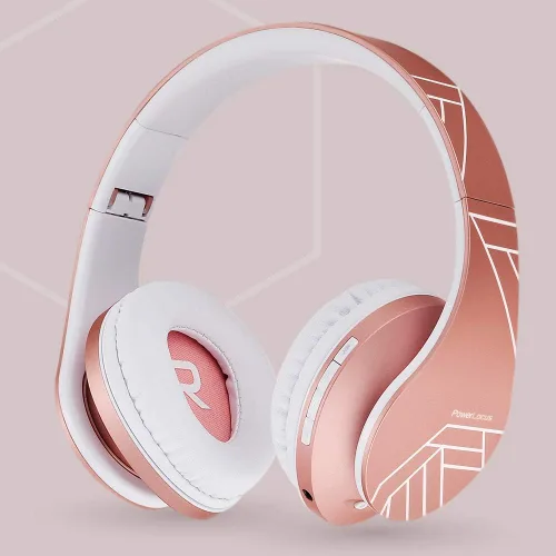 Miniatura 4 de PowerLocus Auriculares inalámbricos P3 Negro x P2 Oro Rosa sobre la oreja