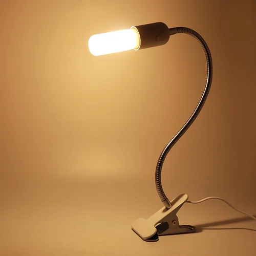 Miniatura 7 de RTNLIT Soporte de lámpara de escritorio con clip E26/E27, accesorio de lámpara de abrazadera con interruptor de encendido/apagado, enchufe