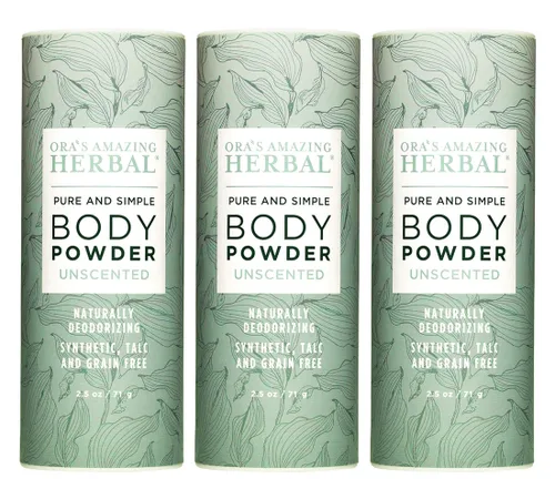 Miniatura 14 de Ora's Amazing Herbal Polvo Corporal Sin Talco para Mujeres, Polvo de Talco Sin Almidón de Maíz, Aroma Relajante de Conexión a Tierra, Aceites