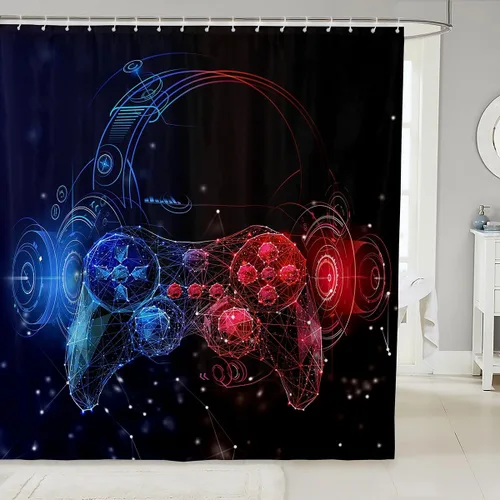 Miniatura 47 de Cortina de ducha de unicornio para niños, cortina de baño de dinosaurio de dibujos animados, conjuntos de accesorios de baño Kawaii de animales
