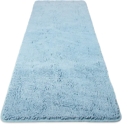 Miniatura 290 de Yeaban Alfombra de pasillo de baño de 24 x 72 pulgadas, antideslizante, alfombra de baño larga de felpilla gruesa, absorbente y lavable, alfombra