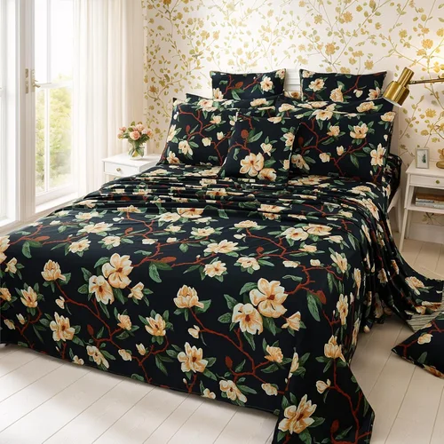 Miniatura 75 de FADFAY Juego de sábanas de rosas blancas, ropa de cama vintage floral de rosas, ropa de cama estilo rústico, 100% algodón egipcio percal, 800 hilos