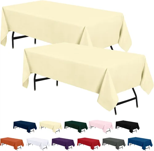 Miniatura 25 de Utopia Kitchen Mantel rectangular, 1 paquete, mantel lavable a máquina, mantel de poliéster para comedor, fiestas de bufé, pícnics, eventos, bodas