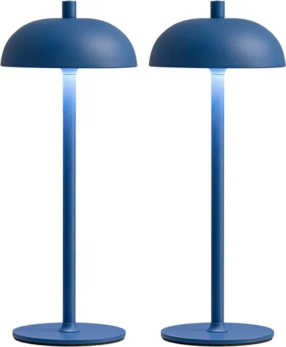 Miniatura 15 de Juego de 2 lámparas de mesa LED inalámbricas pequeñas de 12 pulgadas, lámpara de escritorio portátil impermeable, luces de batería recargable