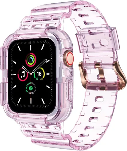 Miniatura 22 de NotoCity - Bandas transparentes para Apple Watch de 38 mm, 40 mm, 41 mm con estuche protector resistente transparente, compatible con Series 9, 8