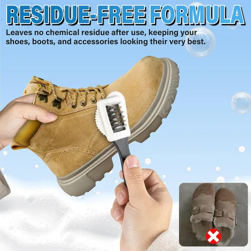 Miniatura 5 de GleamGlee Suede Cleaner Kit 6.76 oz, Suede & Nubuck Shoe Cleaner with Brush & Towel for Shoes, Boots & Bags