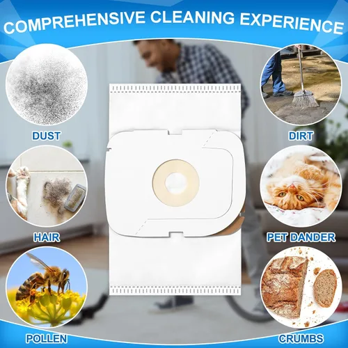 Miniatura 6 de Tondiamo Paquete de 12 bolsas para aspiradora compatibles con Aerus Lux Guardian Platinum Canister Cleaner Style P Bolsas de aspiradora, filtro