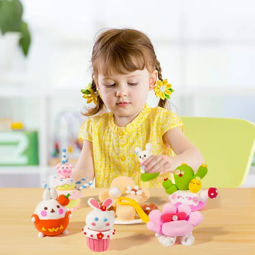 Miniatura 5 de Cutedeer Arcilla de modelado de secado al aire – 12 colores, arcilla de moldeo de espuma suave de 2.6 libras, creativo para niños y adultos