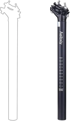 Miniatura 7 de Aeibxiy Bicicleta SeatPost 1.071 in 1.217 in 1.244 in aleación de aluminio 13.780 in bicicleta asiento post para montaña carretera bicicletas BMX