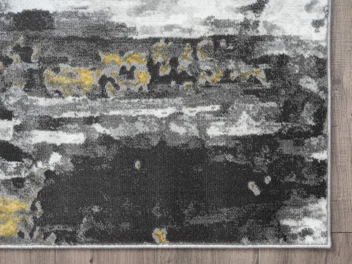 Miniatura 6 de Abani Alfombra abstracta envejecida, contemporánea, moderna, dorada y gris, alfombra de 4 x 6 pies, alfombra para sala de estar