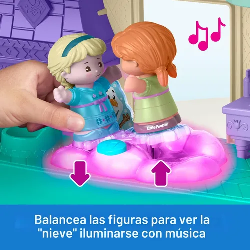 Miniatura 5 de Fisher-Price Little People Disney Frozen Castillo de Arendelle con luces y sonidos con figuras Anna & Elsa. Juegetes para mayores de 18 meses