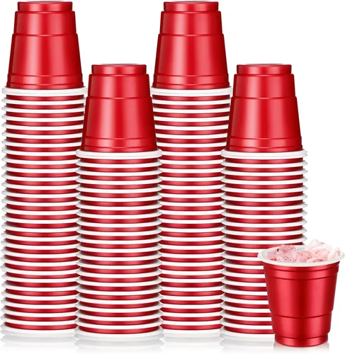 Miniatura 9 de Roshtia Paquete de 100 vasos de plástico de 2 onzas, mini vasos de chupito desechables de graduación de 2 onzas para fiesta de graduación, boda